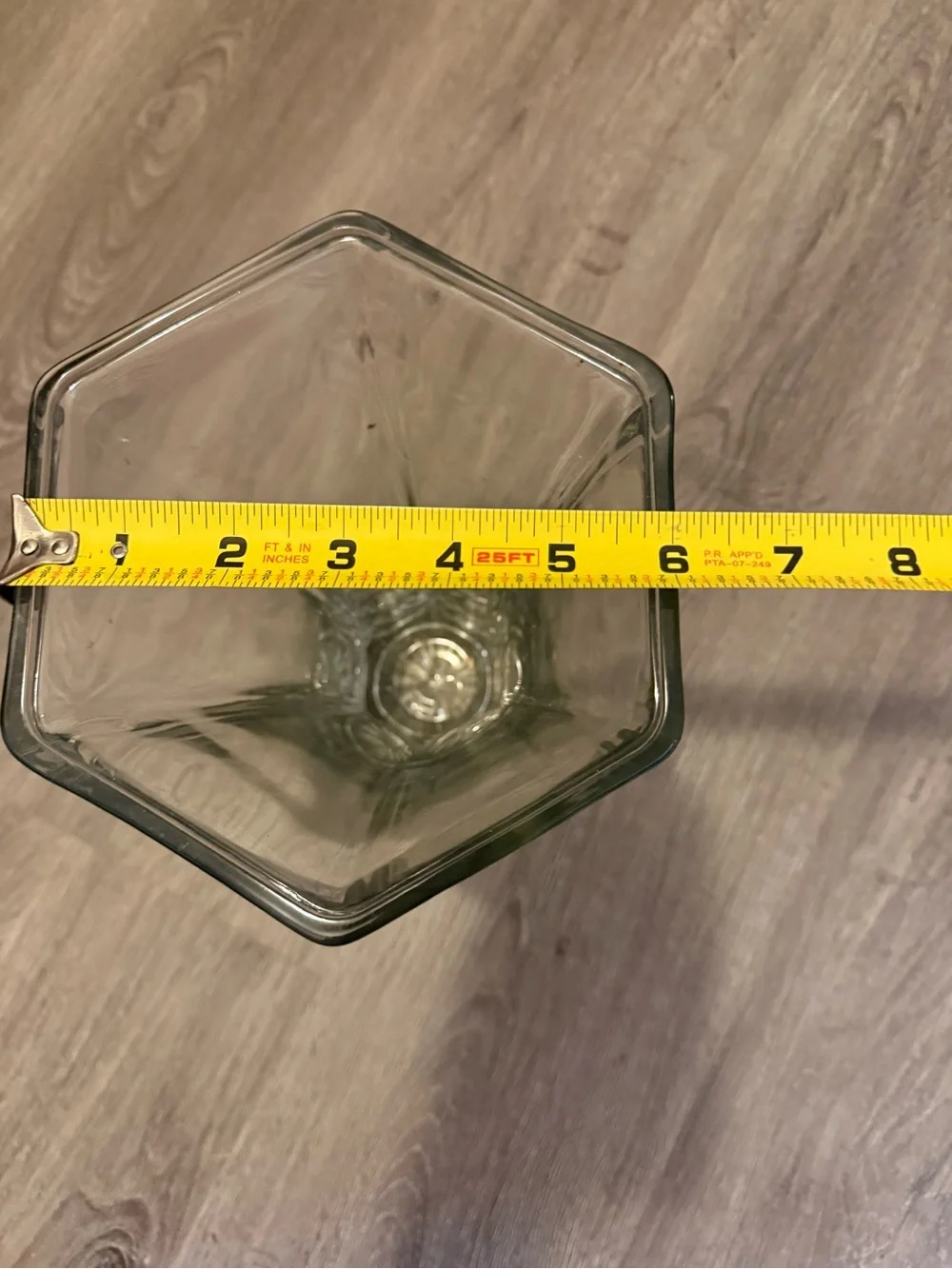 Clear Glass Hexagonal Vase - Elegant Home Accent, Hoosier glass, collectible